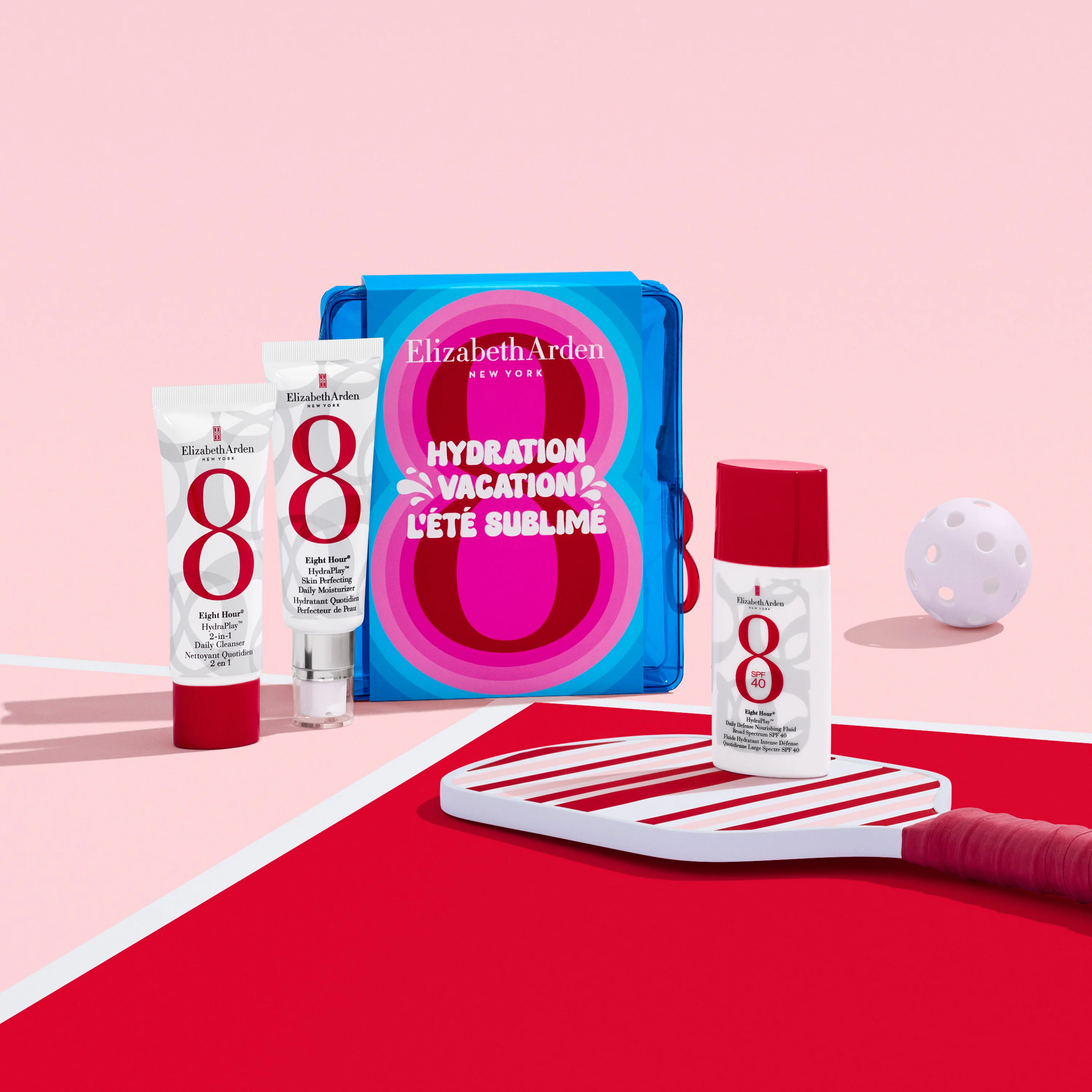 Coffret Eight Hour® Hydration Vacation, Crème Hydratante Visage Skin Perfecting, Nettoyant Visage 2-en-1, Daily Defense Fluid SPF 40 - Image 2