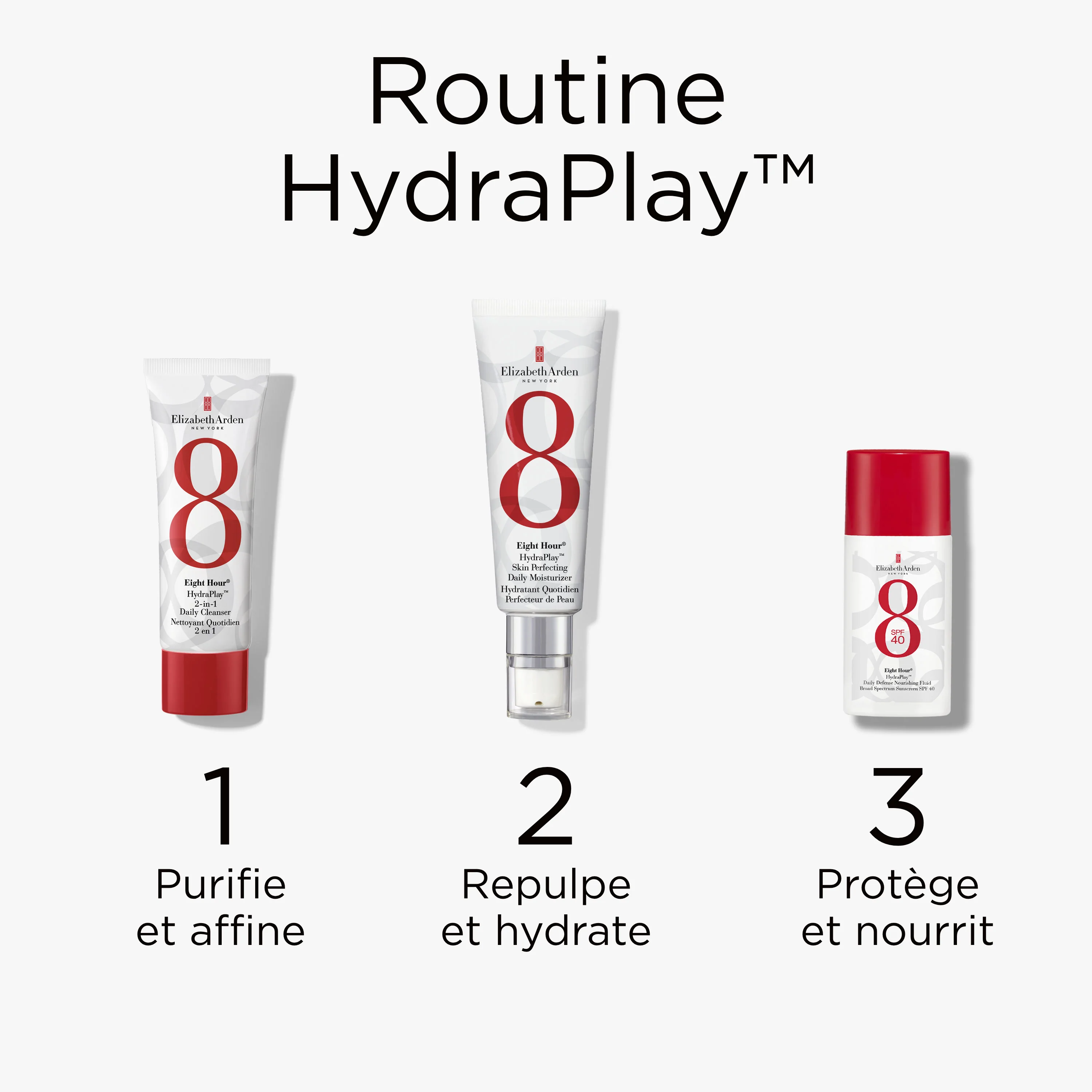 Coffret Eight Hour® Hydration Vacation, Crème Hydratante Visage Skin Perfecting, Nettoyant Visage 2-en-1, Daily Defense Fluid SPF 40 - Image 3